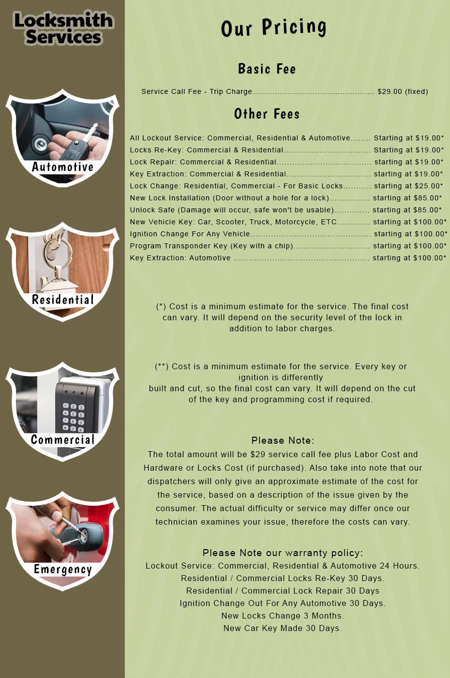 Locksmith Service Rockville MD Rockville, MD 301-867-0699